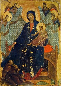 Madonna dei francescani, cm. 23,5 x 16, Pinacoteca Nazionale di Siena.